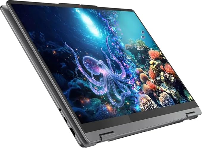 Lenovo Yoga 7i 2-in-1 Copilot+ PC 16 2K Touchscreen Laptop Intel Core Ultra 5 226V 16GB LPDDR5X RAM 512GB SSD Backlit KB Wi-Fi7 Webcam Fingerprint Windows 11 Luna Grey w/USB Hub W/GaLiMu