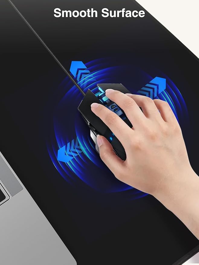 4-in-1 Mouse Pad with Magnetic Wireless Charging 31.5x15.8 Large Desk Mat for Laptop/Keyboard Waterproof Smooth Surface Non-Slip Base with Adapter