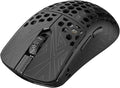 Tenko ARBITER Akitsu Medium Carbon Fiber Gaming Mouse - Ultra-Light 40g Wireless 8K Polling 30K DPI PIXART 3950 Sensor 60Hr Battery LCD Receiver Display - Black