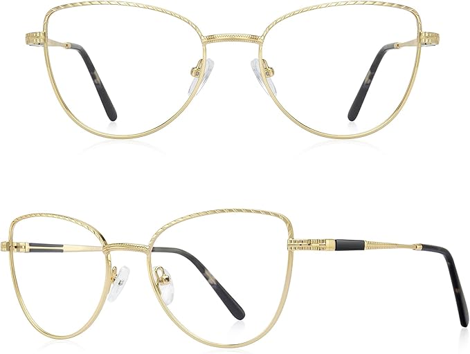 RB. Pilot Retro Cateye Reading Glasses for Women Blue Light Blocking Computer Glasses Spring Hinge Readers