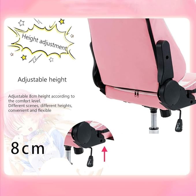 Gaming Chair Computer Chairs Computer Chair Ergonomics Executive Desk Chair Adjustable Height E-Sports Gamer Chairs Linkage Armrest Reclining Video Game Chair Bearing(Black Red)