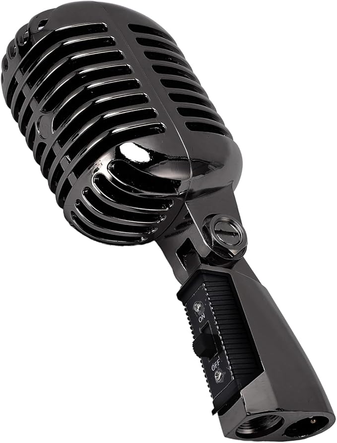 SUNGOOYUE Dynamic Cardioid Microphone with Sound Output and Vibration Dampening for Musical Performances and Studio Recordings (Gunmetal Grey)