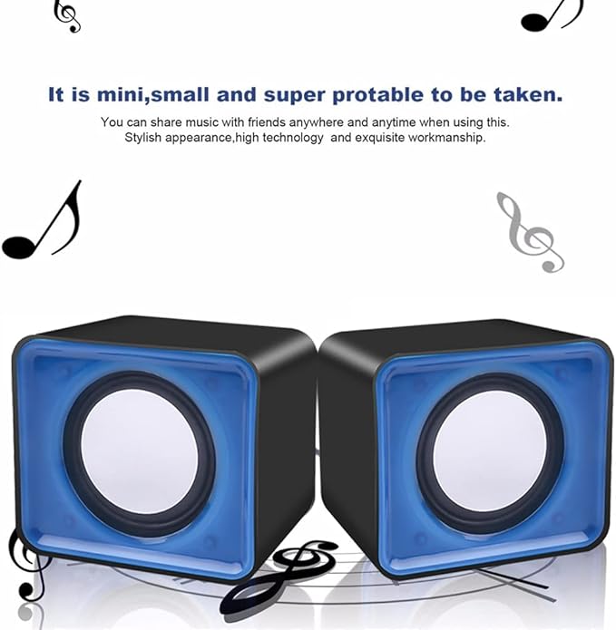 Universal USB 2.0 Music Speaker 3.5mm M Music Stereo Speakers for Multimedia Desktop Computer Notebook
