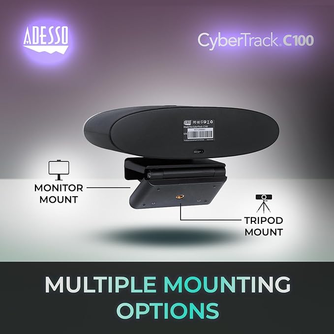 Adesso 4K Webcam for Conference and Meeting Room PC and Laptop with Remote Control Ultra HD Boardroom Camera with 8MP CMOS Sensor Adjustable View Angle 4X Zoom Clear Speaker and Microphone
