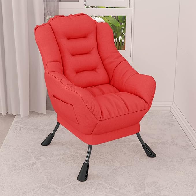Mlaea Ergonomic Deck Chairs Comfortable Soft Bedroom Chairs Clothing Store Restaurant Gaming Reclining Chairs 45 * 45 * 85CM(Color:#6)