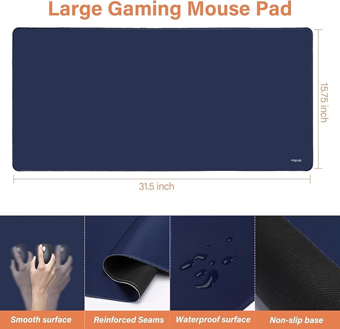 MOSISO Large Gaming Mouse Pad&ampMassage Keyboard Wrist Rest&ampMousepad&ampWrist Rest&ampCoasterErgonomic Non-Slip Base Pad Set&ampPain Relief Easy Typing Cushion with Memory Foam for Home Offi