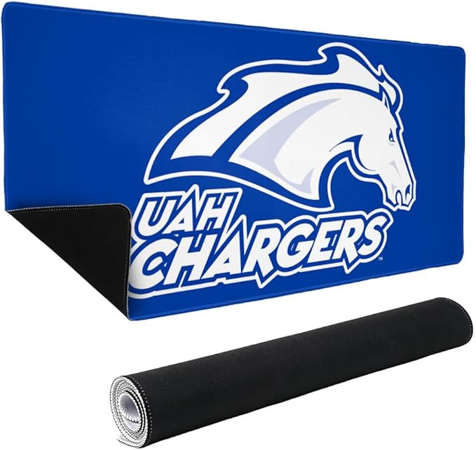 UAH Primary Logo Large Gaming Mouse Pad Desk Mat with Stitched Edges Non-Slip Base for Gamer Home and Office 31.5 x 15.7