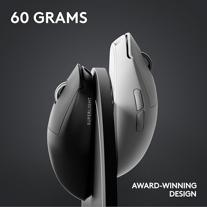 Logitech G PRO X Superlight 2 Lightspeed Wireless Gaming Mouse 8K Polling Lightweight LIGHTFORCE Hybrid Switches Hero 2 Sensor 888 IPS 44000 DPIUSB-C Charging PC &amp Mac (Renewed)