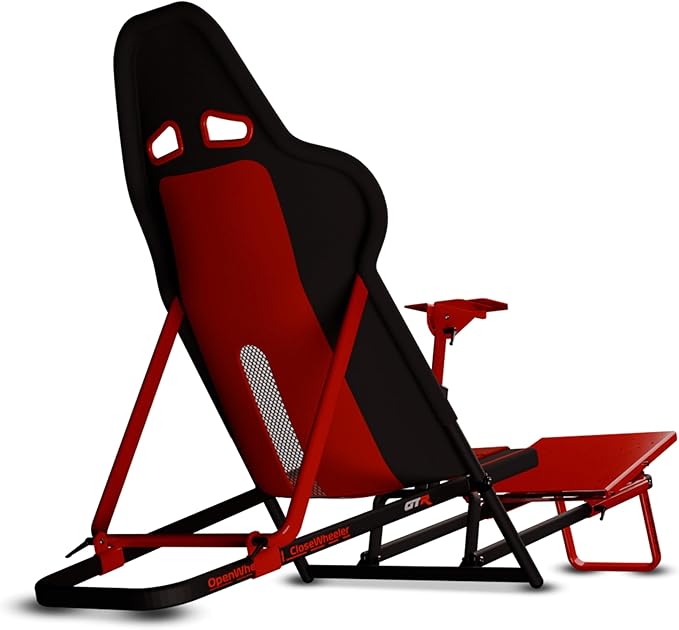 GTR Simulator GTA Compact V2 Foldable Racing Simulator Cockpit Stake F1® Team Kick Sauber Edition (GTR Simulator Red/Black)