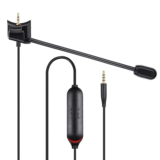 weishan Detachable Mic Replacement for Bose QuietComfort 35 II(QC35 II) &amp Quiet Comfort 35(QC35) Headphones Boom Gaming Microphone with Mute Switch for Xbox One PS4 PS5 PC