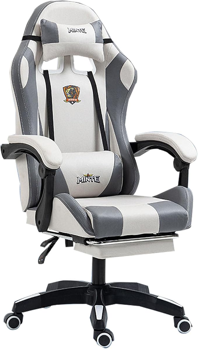 Gaming Chair with Lifting Armrests Technology Fabric Gaming Chair with Telescopic Footrest Professional Arena-Level Gaming Ergonomic Chair Racing Style Gaming Chair Home Office Computer Chair