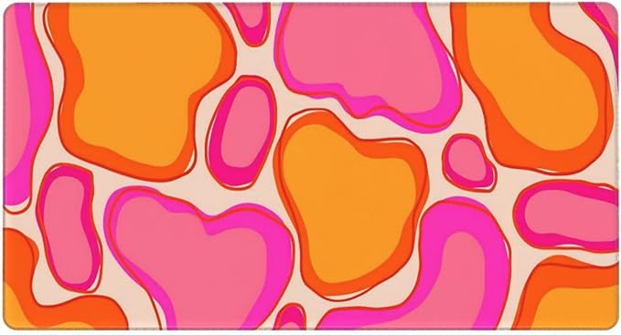 Abstract Desk Cover MatExtended Large Mouse PadComputer Laptop Mat Desk Decor for Office Game Home 30x16 Inch
