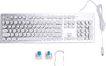Vikye RGB Backlit Gaming Keyboard 104 Keys Blue Switch Mechanical Keyboard with Multimedia Shortcut Keys Ergonomic Design for 7 8 10 for OS X PC Laptop (White)