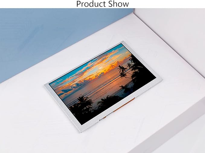 5inch DSI LCD Display 800 x 480 IPS Screen Thin and Light Design 160°Viewing Angle Adjustable Brightness Via Software for Raspberry Pi 4B/3B+/3A+/3B/2B/B+/A+ Compute Module 4/3/3+ (No Touch)