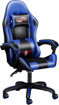 Mlaea Home Gaming Chairs for Adults Gaming Room Bedroom Computer Chairs Flexible Lifting Rod Adjustable Height 38 * 48 * 123-133CM(Color:Blue)