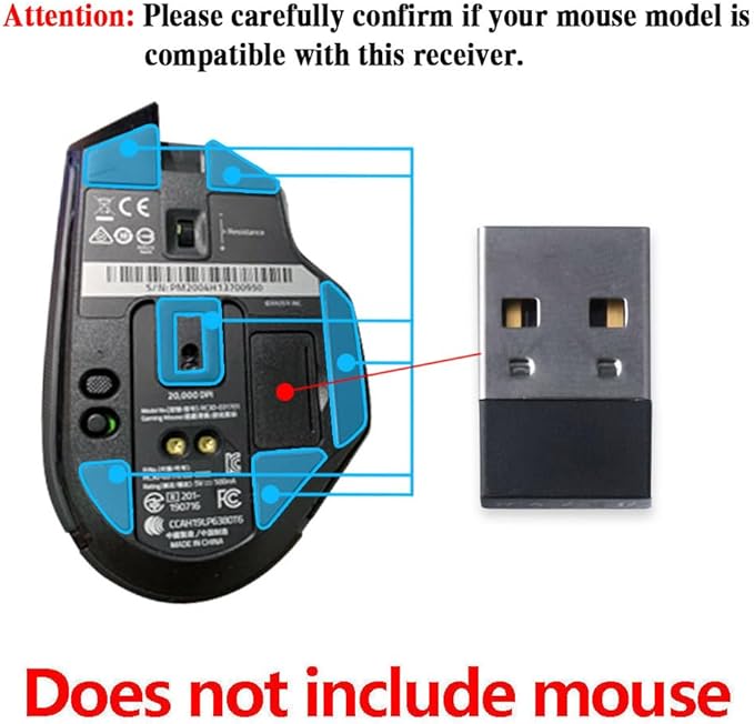 USB Dongle Signal Mouse Receiver Adapter Compatible for Razer Basilisk Ultimate Wireless Gaming Mouse(Ultimate)