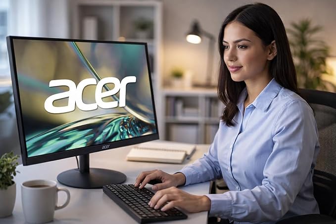 acer 32 Inch FHD IPS Monitor 75Hz Full HD 1920 x 1080 LED Display Ultra Thin Design HDMI VGA Eye Care Technology 178 Degree Viewing Angle Essential Home Office Monitor