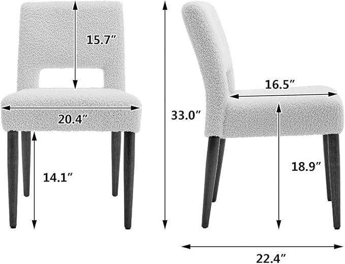 Adjustable Office Computer Chair with Armrest 1pcs Velvet Fabric Upholstered Dining Room Chairs Solid Wood Legs Home Furniture(Gray)