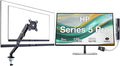 HP Series 5 Pro 27 FHD IPS Monitor With 5ms Response Time Anti Glare Flicker Free Swivel Pivot 350 Nits VESA Mount (100mm) Displayport HDMI Black Color w/DKZ Hub &amp ErgoFlexy Single Mount