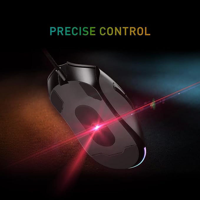 msi Forge GM320 Gaming Mouse 12800 DPI 20M+ Clicks Micro Switch Optical Sensor Ergonomic Ambitextrous Hand Design RGB Light