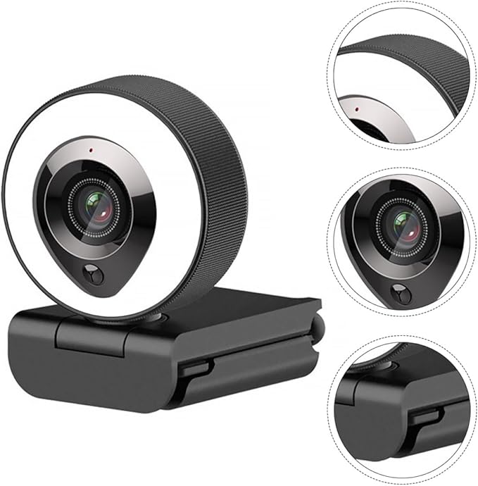 4k Auto-Focusing Webcam with USB and Built-in Mic HD Computer Camera for Video Conferencing and Live Streaming Fill-in Light Webcam for Laptop High Definition Web Camera