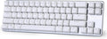 Qisan Happy Deals 10% Discount Off Mechanical Keyboard Gaming Keyboard Blue Switch 68-Keys Mini Design (60%) Gaming Wired Keyboard White Silver Magicforce