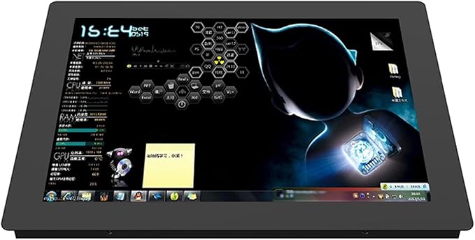 1pc 18.5 21.5 19 23.6 Inch Industrial Desktop Computer Monitor Mini Host Display with Resistive Touch Screen VGA Interface(19 inch VGA USB)