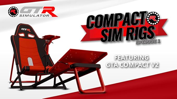 GTR Simulator GTA Compact V2 Foldable Racing Simulator Cockpit Stake F1® Team Kick Sauber Edition (GTR Simulator Red/Black)