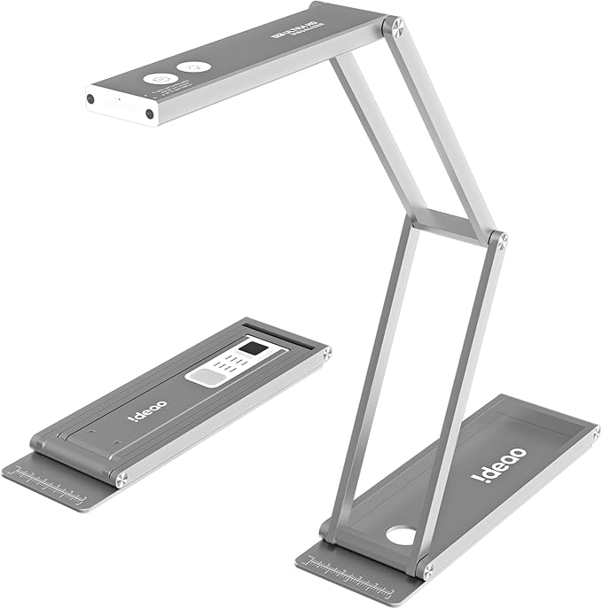 Ideao DC400 4K USB Document Camera Webcam &amp Scanner 3-in-1 13MP 4K/30fps 1080/60fps Autofocus Built-in Mic and LED lamp OCR Win Mac Chromebook Meetings Distance Learning &amp Teaching