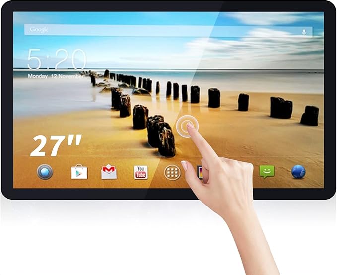 27 inch Android 14 Touchscreen Monitor Tablet 16:9 FHD 1080P WiFi &amp BT Built-in Speakers RK3576 4GB RAM &amp 32GB ROM Smart Board for Classroom Meeting &amp Game