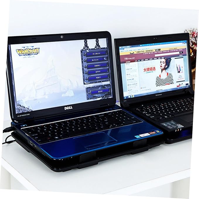 Housoutil Laptop Cooling Pad for 14-15.6 Inch Laptops Universal Design with 5 Quiet Fans for Gaming and Office Use Black