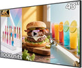 43inch Wall Mount Digital Signage 1000nits High Brightness Advertising Display Slim Fit Frameless Digital Kiosk CMS/Plug &amp Play Auto Play 7/24 Timer Switch Smart Split Screen Play Android OS