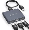 DisplayPort Splitter 3 Monitors 4K60Hz DP Splitter Extended Display 1 in 3 Out DisplayPort to Triple DP for PC Monitor (Mac OS Does Not Support MST Display Port Cable Not Included)