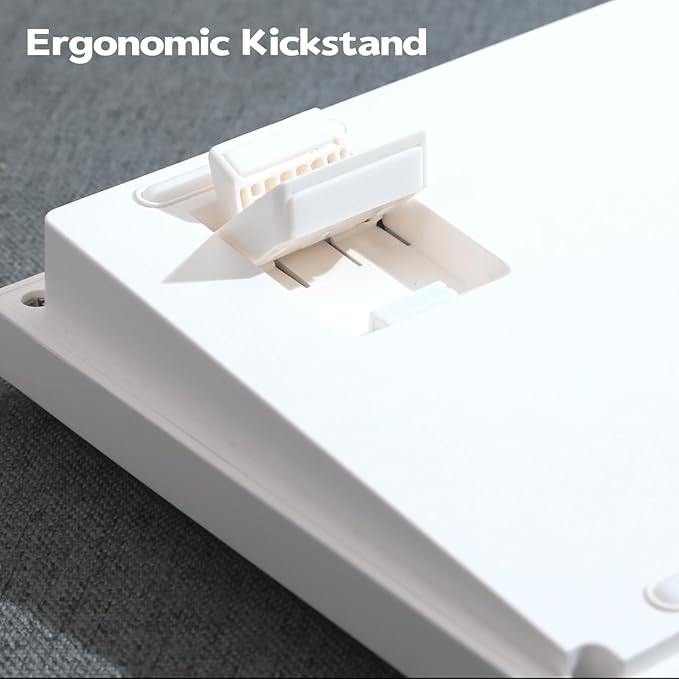 GMK108 Barebones Mechanical Keyboard KitVIA Programmable Gasket Mounted BT5.0/2.4GHz/Type-C Tri-Mode Wired Hot-Swap RGB Backlit Full Size Custom PCB DIY Mechanical Keyboard Kit(White)