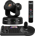 Chameye 4K PTZ Conference Room Camera 10X Optical Zoom AI-Auto Tracking PTZ Camera 4K Bundle NDI PTZ Controller C410+E300