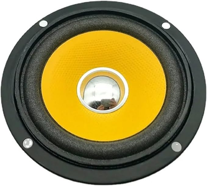 2Pcs 3 Inch Mini Audio Full Range Anti-Magnetic Round Speaker 4 Ohm 15W Computer Speaker(Yellow)