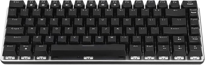 Wired Hanical Keyboard 82 Keys Gaming Office Accessory with Backlight Ions - Silver e (#2)