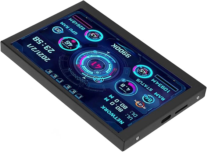 Yosoo Health Gear Monitor PC CPU Data Monitor 5 Inch Computer Temp Monitor PC CPU GPU RAM Data Monitor for aida64 Temperature Display