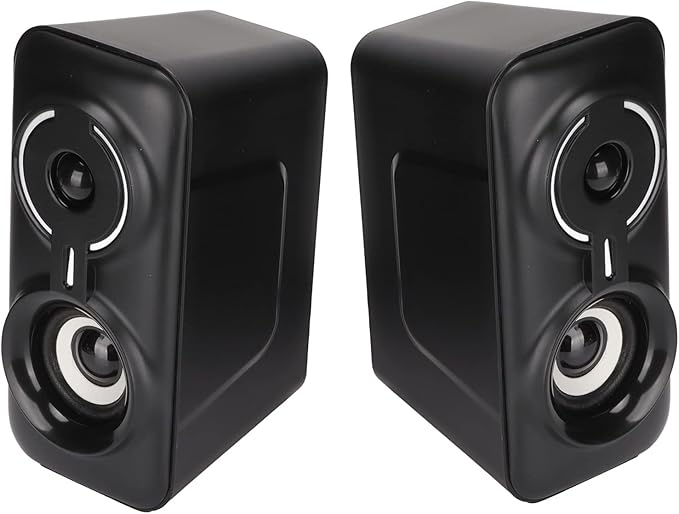 Desktop Computer Wired Speaker Stereo Speaker System with RGB LED Lights Gaming Computer Speaker with Subwoofer USB Powered 35mm. AUX Audio for PC Laptop TV Portable Sound