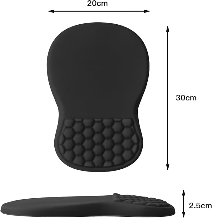 Ergonomic Mouse Pad with Wrist Support Memory Foam Wrist Rest for Carpal Tunnel &amp Wrist Pain Relief Non-Slip Rubber Base Comfortable Gaming Mousepad for Computer Laptop Office &amp Home