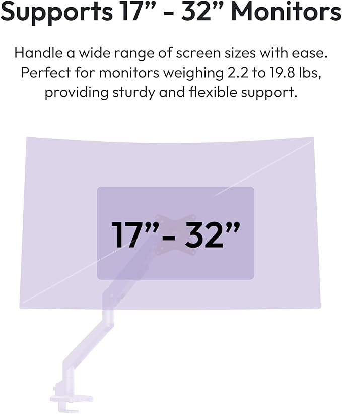 Pixio PX248 Wave Purple 24 inch 200Hz Refresh Rate FHD 1080p Resolution Fast IPS Panel 1ms GTG Response Time Gaming Monitor and PS1S Wave Purple Single Monitor Arm - Fits up to 32 inches and 19.8lbs