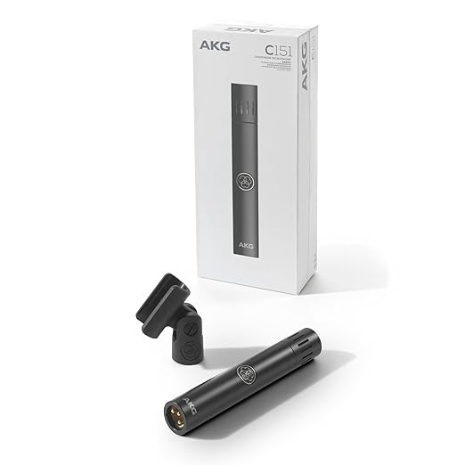 AKG Professional C151 Small Diaphragm Cardioid Condenser Microphone – XLR Studio Mic for Podcasting Streaming Broadcasting &amp Music Recording High SPL Handling Sustainable Design