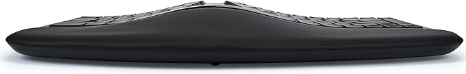 KINESIS mWave Ergonomic Keyboard for PC (Black) | Mechanical Switches | Bluetooth &amp USB | Programmable | Backlit | Windows Modifiers &amp Hotkeys