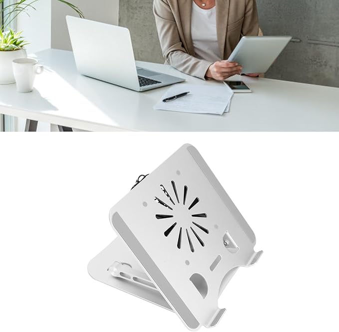 GOTOTOP Laptop Cooling Stand Aluminum Alloy 17inch Innovative Flower Laptop Cooling Pads Elevatable Cooler Stand with USB Base