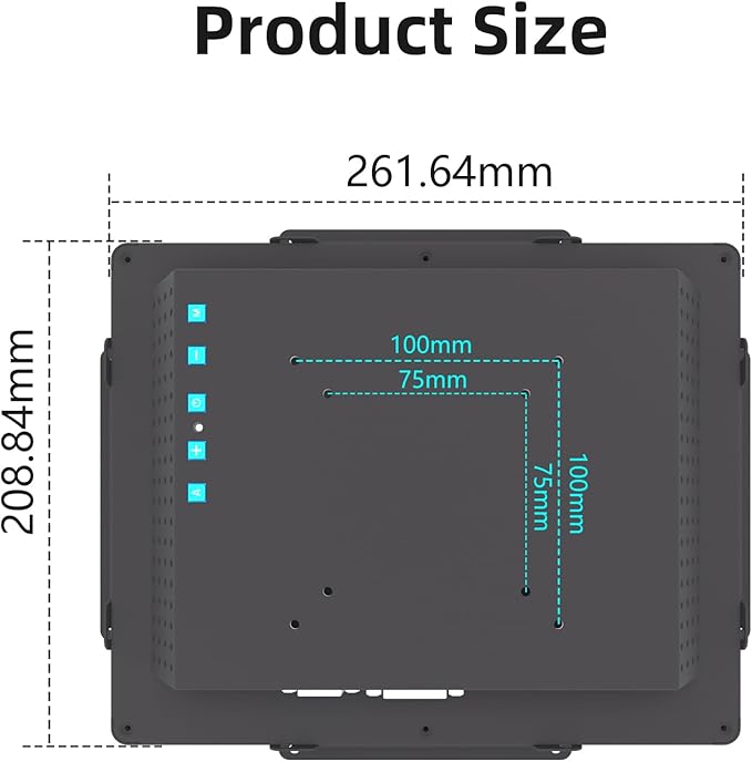 10.4 Inch Industrial Touch Monitors 10 Points Embedded Open Frame Monitor 1024x768 @ 60Hz TFT LCD Suitable for kiosks ATMs Vending Machines