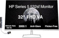 HP 32 FHD VA (1920x1080) Monitor Bundle with Docztorm Dock 100Hz Refresh Rate Anti-Glare Flicker-Free 2 x HDMI 1.4 1 x VGA Ideal for Home &amp Business Black (2026 Latest Model)