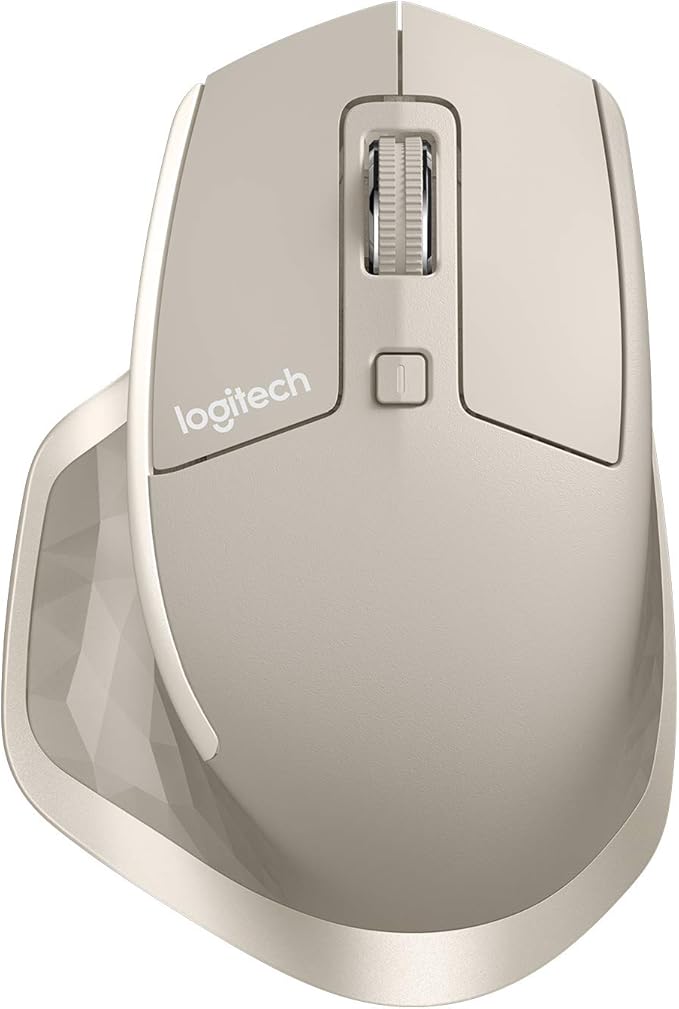 Logitech MX Master Wireless Mouse – High-Precision Sensor Speed-Adaptive Scroll Wheel Thumb Scroll Wheel Easy-Switch up to 3 Devices – Stone