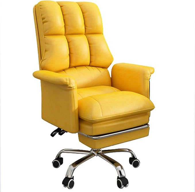 Computer Office Chair Swivel Task Chair Gaming Pink Chair Office Chair with Footrest with Adjustable Tilt Angle 360° Swivel High Back Pu Leather Executive Task Chair for Heavy People Home OfficePink