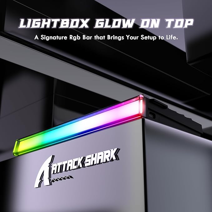ATTACK SHARK R85HE Wired 75% Hall Effect Rapid Trigger Mechanical RGB Gaming Keyboard with 8K Polling0.05mm RT Accuracy0.08MS LatencyMagnetic Switch5 Layer Sound DampedDriver for PC(Moonlight)