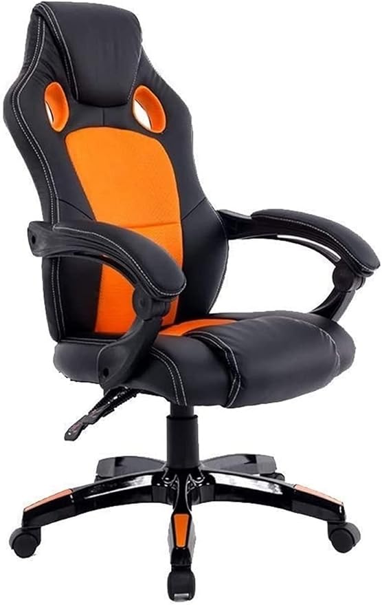 Office Chair Computer Chair High Back Reclining Swivel Chair Gaming Chair Ergonomic Table and Chair Game Chair Armrest Seat Chair (Color : Orange) Needed